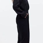 Madewell NEW Pull On Straight Crop Pants Linen Blend High Waist Black US 0 Photo 3