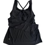 Lululemon Reenergized 2-in-1 Bra Tank Black Size 4 Open Back #W1BOJS Photo 2