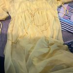 Never Fully Dressed balloon sleeve tie maxi dress size 12 Yellow Photo 6