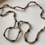 Vintage Tan & Black Beaded Necklace Photo 0