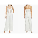 Lavish Lice Lavish Alice White Sheer Corset Wide Leg Jumpsuit Size 8 Photo 6