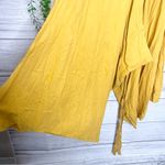 Mustard Yellow Flowy Festival Thailand Wide Leg Sleeveless Jumpsuit Size Large Photo 3