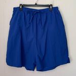Swimsuits For All Swim Shorts Blue Pockets Drawstring Brief Lined ~ Size 18/20 Photo 0