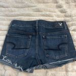 American Eagle Outfitters Blue Jean Shorts Distressed Cut-Offs Photo 2