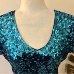 NWT Maner Sequin Short Sleeve V Neck Mini Dress Sz Lg Photo 6