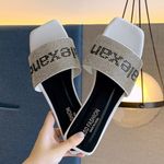 White bling bling rhinestone sandals 7.5 Silver Photo 2