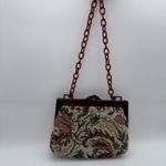 Handmade Vintage Tapestry Carpet Lucite Kiss Lock Mini Handbag Shoulder Bag 9"x7" Clutch Photo 2