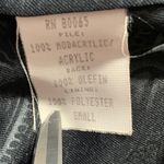 Vintage Black Brown Faux Fur Zebra Print Long Coat Oversized Collar Small Warm Photo 9