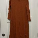 J Jill Womens Orange Pima Cotton Modal Midi Long Sleeve V Photo 0