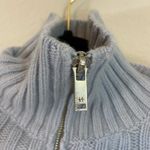 Naadam Women's Blue Cashmere Open Back Turtleneck Half Photo 1