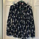 Talbots 100% Cotton Giraffe print button down - Size S Photo 0