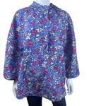 Ann Taylor Floral Poncho Rain Hooded Rain Coat Photo 9