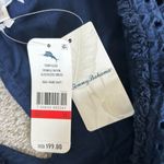 Tommy Bahama  Crinkle Shift Dress Lace Top Lined Summer Dress, Navy, XS, NWT Photo 7