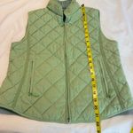 Van Heusen Free w/ Purchase  Quilted Zip Up Vest Women’s Medium Light Green FLAWS Photo 7