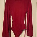 Winwin Long Sleeve Red Bodysuit Photo 0