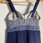 Lands' End  Swim Dress Underwire Blue White Modest Coastal Grandma  Beach Size 6D Photo 4