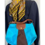 Longchamp  Blue Black Medium Nylon Shopping Tote Photo 12