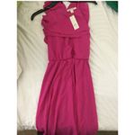Francesca's NWT Francesca’s A-Line Ruffle Neon Pink Dress Photo 2