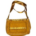 Orange & Gold Over the Shoulder Bag – Front & Back Pockets – Medium Tote Purse Photo 0
