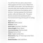 NWT La Cera Floral Cotton Pajama Set Size L Photo 7