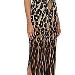 NWOT Manning Cartell Born Free Leopard Print Tie Waist Maxi Dress Size 0 Tan Photo 0
