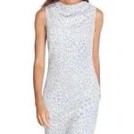 J. McLaughlin  Delilah Silver Gray Safari Cheetah Print Suede Dress XS Photo 0