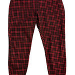 Westbound NWOT  Red and Black Plaid‎ leggings Sz L Photo 0