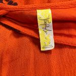 Free People Dress Emma Swing Mini Sz Sm Orange Embroidered Floral Boho Hippie Photo 12