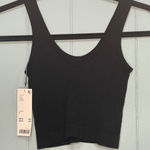 Out From Under  Urban Outfitters Black Ribbed Cropped Tank Top, Small NWT Photo 0