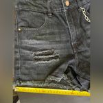 ⚠️ Clearance Black jean ripped shorts, size small with chain Photo 6