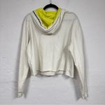 Disney  Mickey Mouse Cropped Hoodie Sweatshirt Womens L Casual Lightweight Sporty Photo 9