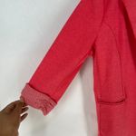 Skies Are Blue  Blazer Jacket Womens M Heather Coral Pink Notch Lapel Open Front Photo 5