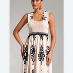 Amazon New Black and Light Pink Patterned Maxi Dress | Size S Photo 5