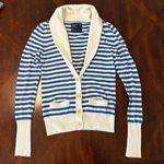 American Eagle American-eagle-outfitters Women's Blue and White Cardigan Photo 0