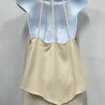 Miss Me  medium cream colored layered beaded strappy cropped tank top Photo 1