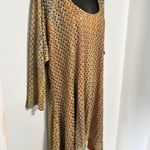 Indigo Soul 3XL Beige Brown Crochet Hi Lo Tunic Dress Sparkle Harvest Boho Earth Photo 2