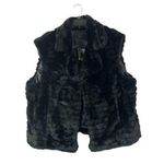 Investments II Women's Fuzzy Black Vest Photo 0