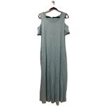 Soft Surroundings  Maxi Dress Womens Medium Cold Shoulder Pockets Travel Casual Photo 1