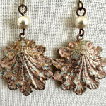 faux pearl shell earrings Photo 0
