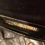 BURBERRYS Tumbled Black Leather Magnetic Close Nova Check Lining Crossbody Bag Photo 5