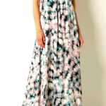 Tart  Tie-Dye Halter Maxi Dress in Pink and Blue. Lined. Size Medium. NWT. Photo 0