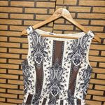 Coldwater Creek  Brown‎ And White Stripe Floral Tank Dress Size 6 Photo 2