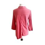 Soft Surroundings  Santa Barbara Tunic Button Size Petite Small Coral Lagenlook Photo 1
