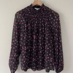 Elizabeth and James Smocked Mock Neck Long Sleeve Top Floral Tank Lined Pattern Photo 1