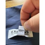 EXPRESS The Portofino Shirt Blue Button Front Size Small Lightweight Polyester Photo 3
