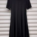 LOGO By Lori Goldstein LOGO Lounge by Lori Goldstein Black Jersey Handkerchief Hem Dress Lagenlook XS Photo 5