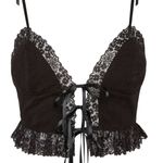 For Love & Lemons Bette Cami Top in Black Photo 0