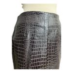 Saks 5th Avenue Vintage Saks Fifth Avenue Folio Collection Brown Croc Embossed Pencil Skirt SZ 4 Photo 4