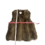 Club Monaco  womens Matilda brown Faux Fur Open Vest size small Photo 4