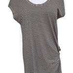 Vince Navy/ White Striped Modal Blend Longline Top S Photo 0
